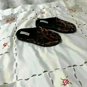 Donald J Pliner Leapard print velvet slippers Womens S 8 EU 39 Mobwife, Comfy